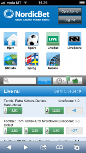 NordicBet mobile spil uden NemID