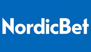 Nordicbets logo på blå baggrund