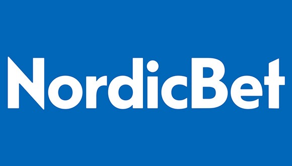 Nordicbets logo på blå baggrund