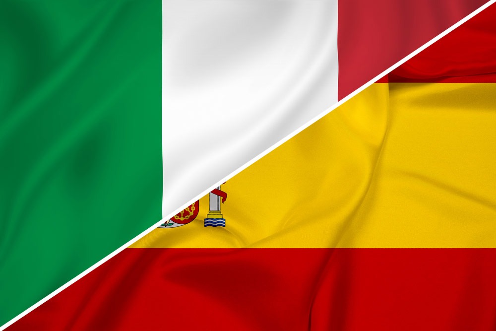 Italien-Spanien-flag