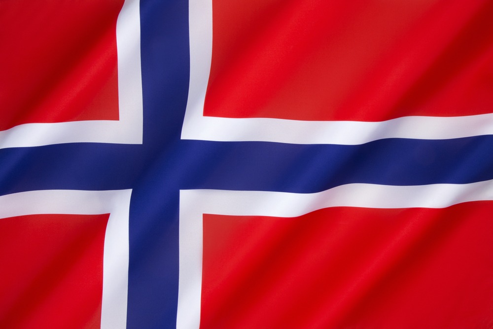 Det norske flag der blafrer