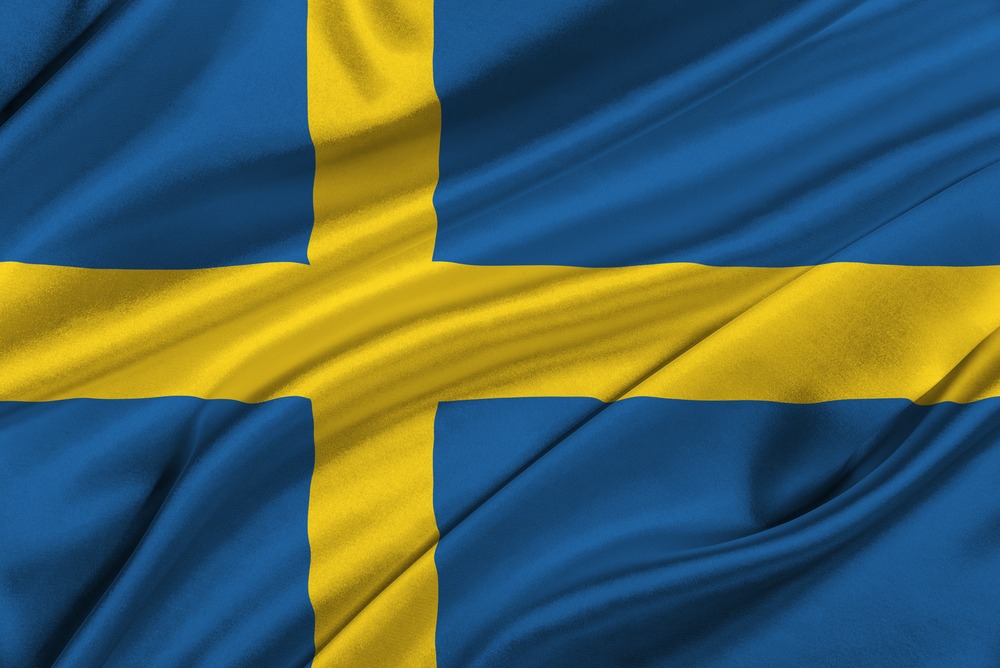 Vm 2018 deltager Sveriges gule og blå flag.