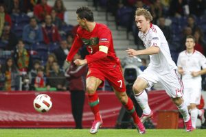 Christian Eriksen og Cristiano Ronaldo