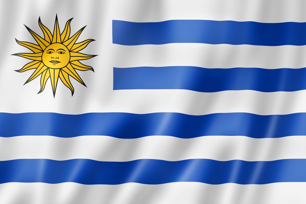 Uruguays flag til VM i fodbold 2018