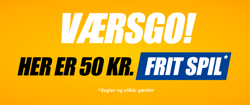 50 kroner free bet hos Danske Spil