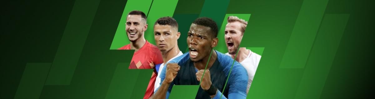 Unibet Nations League konkurrence med billeder af Eden Hazard, Cristiano Ronaldo, Paul Pogba og Harry Kane