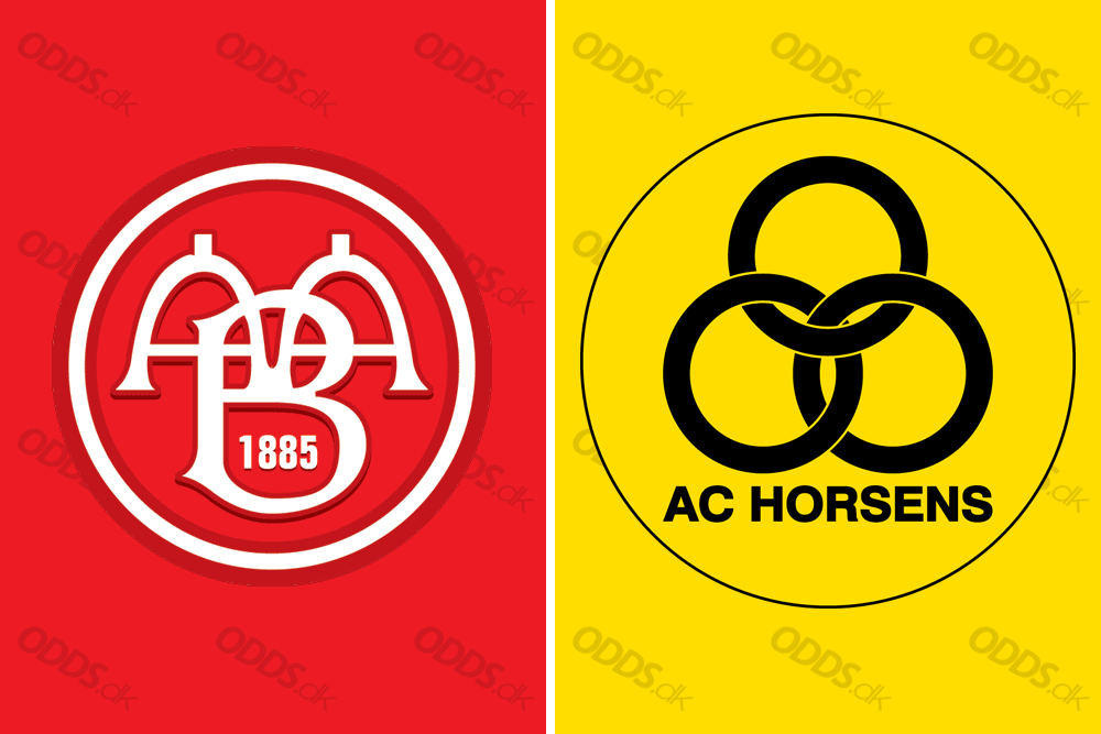 Officielle klublogoer for Aalborg BK og AC Horsens