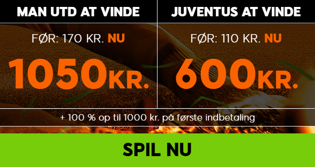 888sport giver nye kunder odds 21 på Man Utd og 12 på Juve