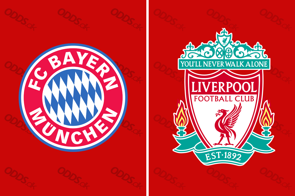 Officielle klubloger for Bayern München og Liverpool