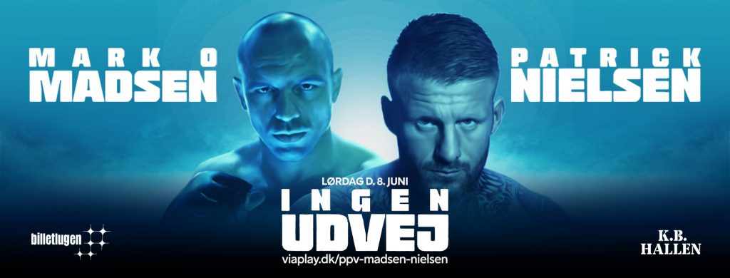 TV3 Sports reklame for MMA-kampen mellem Mark O. Madsen - Patrick Nielsen lørdag den 8. juni.