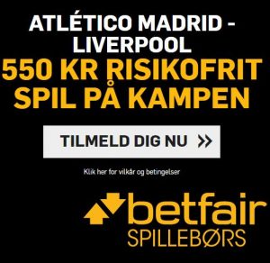 Atlético Madrid-Liverpool, Betfair offer