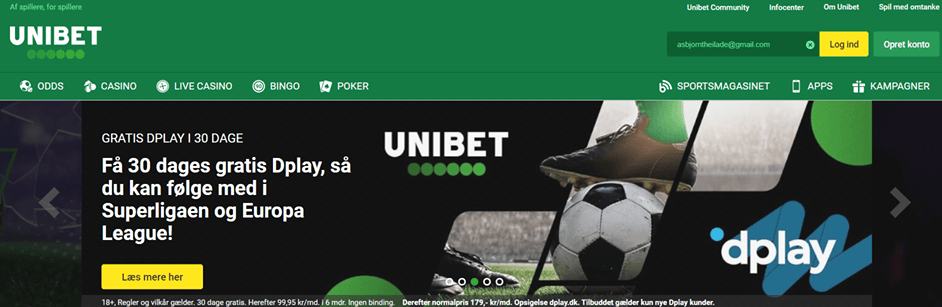 Unibet Dplay kampagne