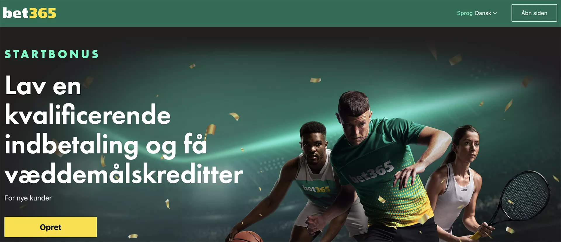 Opret en bet365-konto på computer