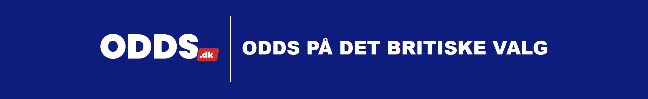 Banner med teksten "Odds på det britiske valg"