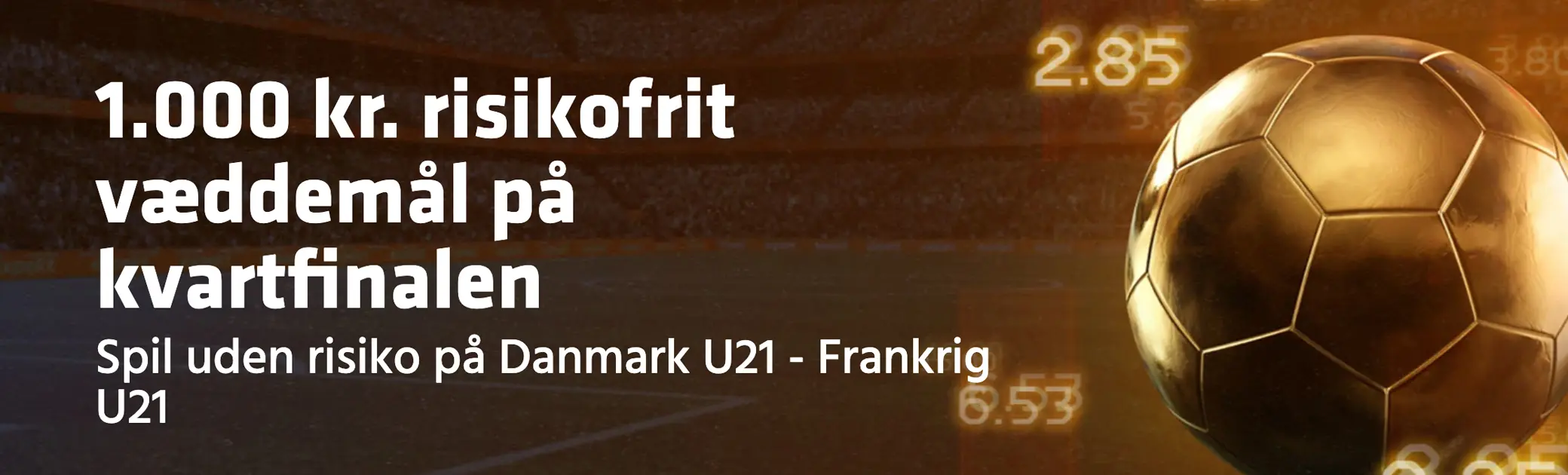 Expekt risikofrit spil Danmark U21 - Frankrig U21